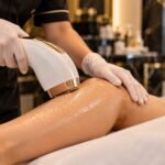 Beauty therapist performing laser hair removal treatment on a client at Incredible Hair Beauty salon